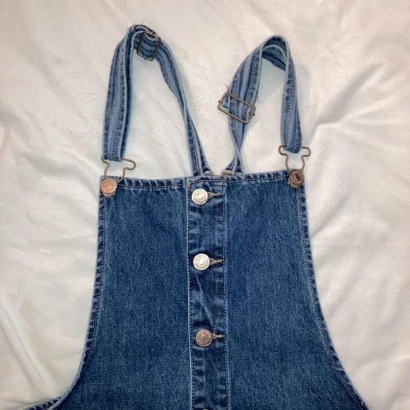 Denim Dress Overalls Jumper Mini - Picture 6 of 6